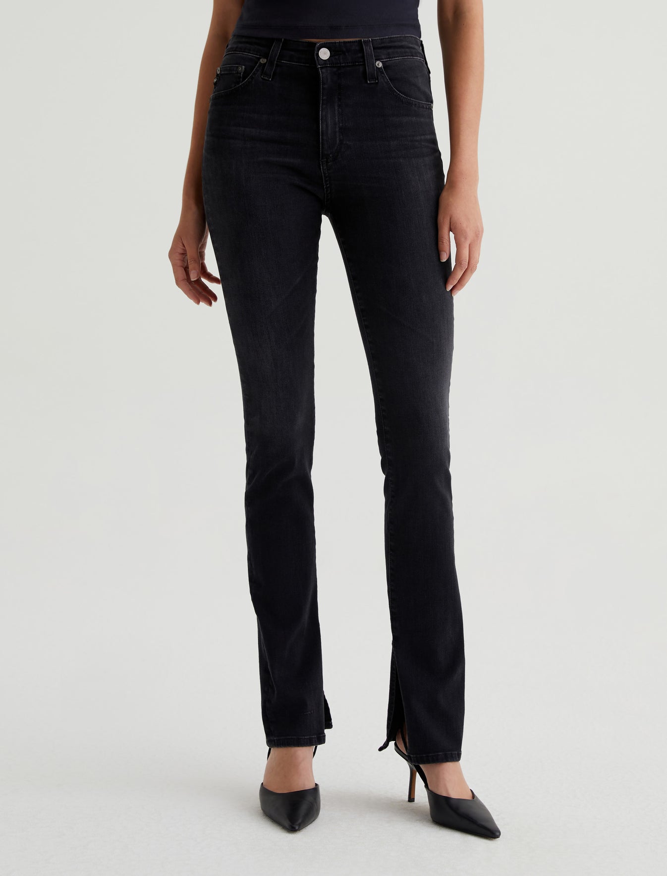 Mari Extended City View High-Rise Slim Straight Womens Bottom Photo 4