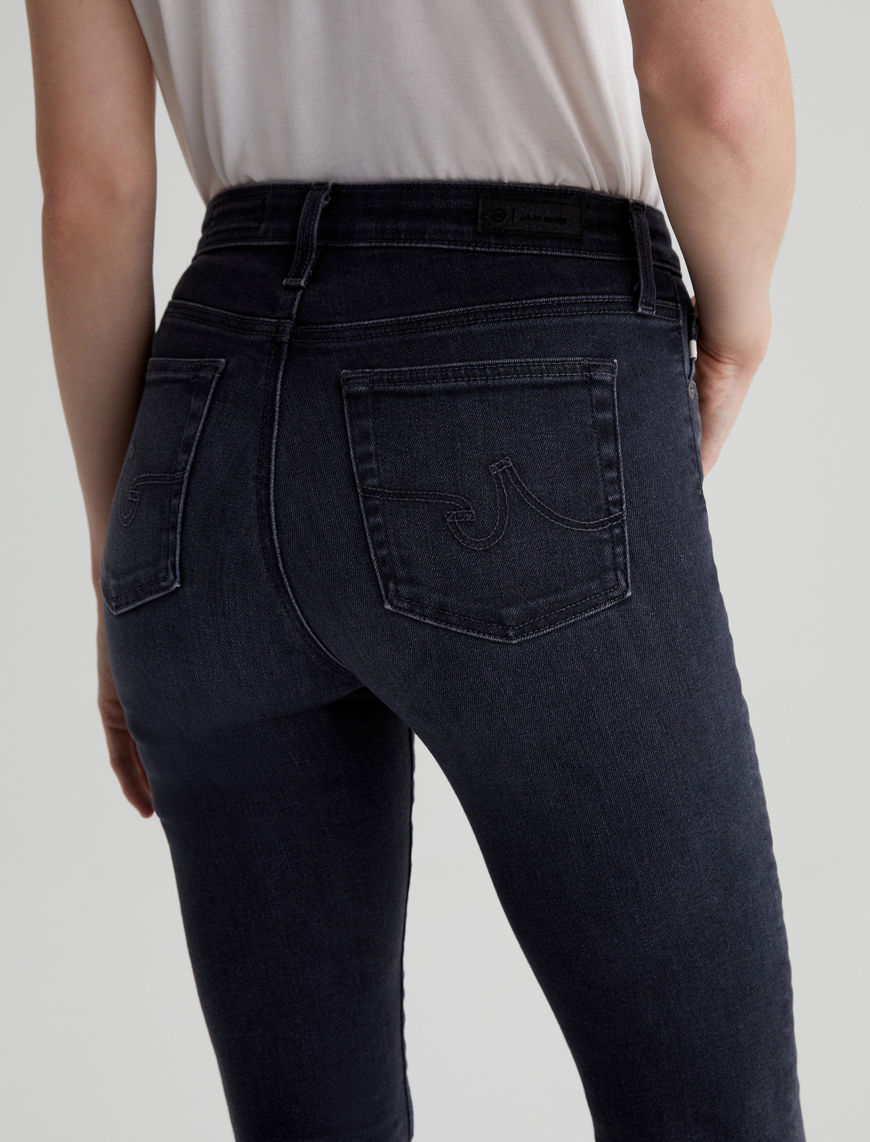 Mari Extended 8 Years Black Salt AG-ed™ High-Rise Slim Straight Leg Denim Women Bottom Photo 6