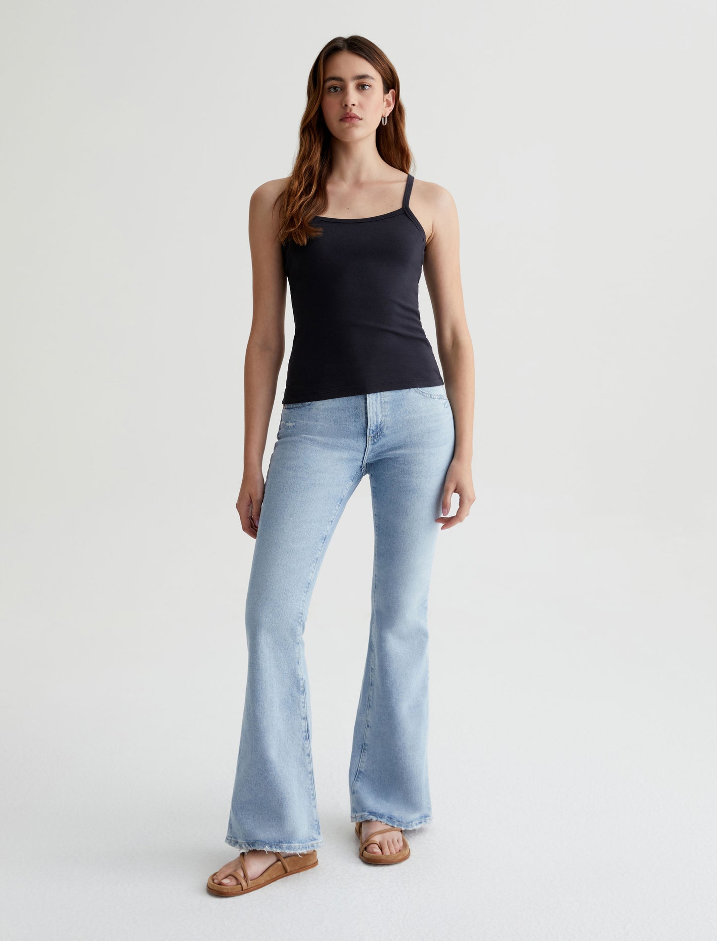 Sourie True Black Relaxed Fit Ribbed Wide Leg Womens Bottom Photo 1