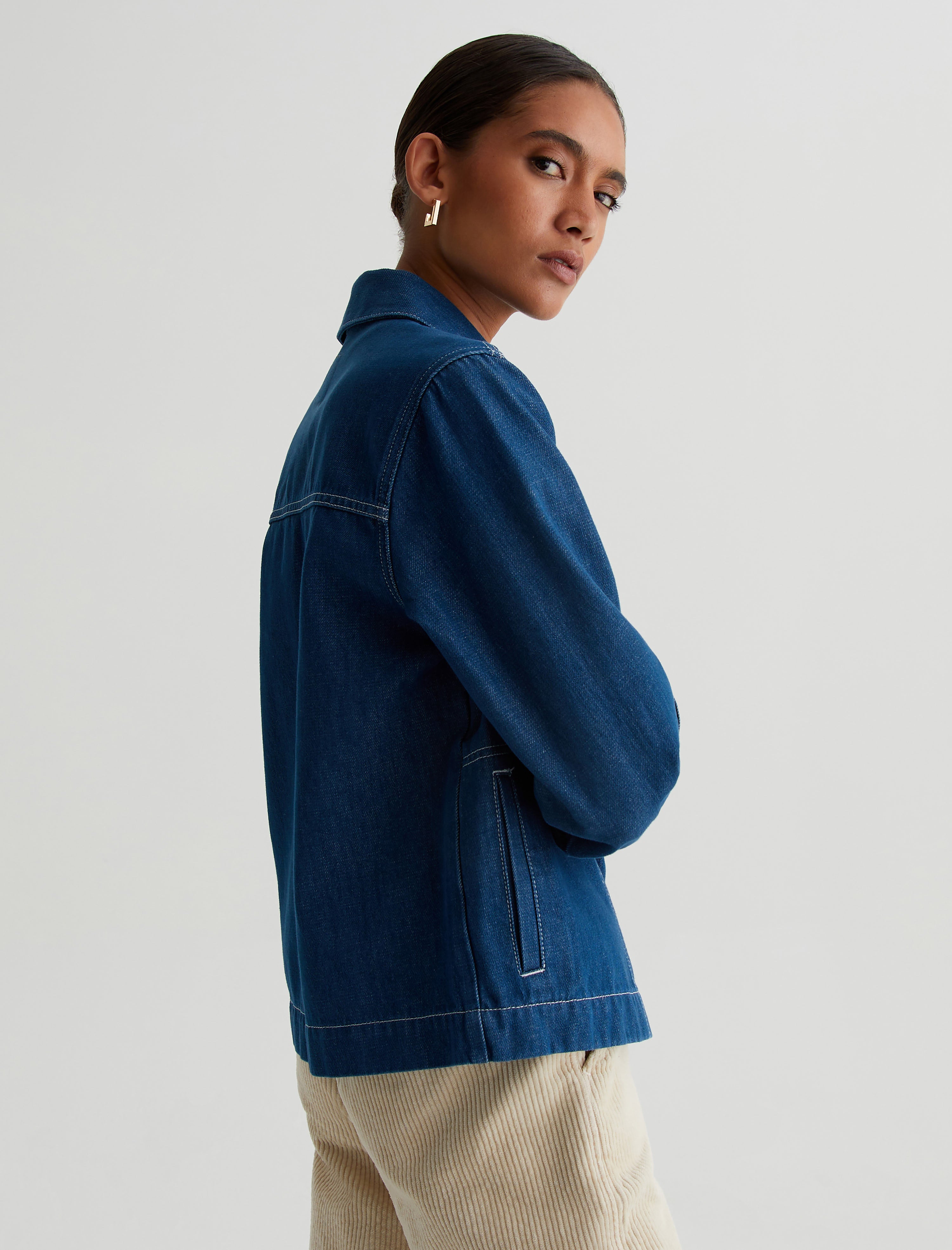 Denim wool deals jacket womens