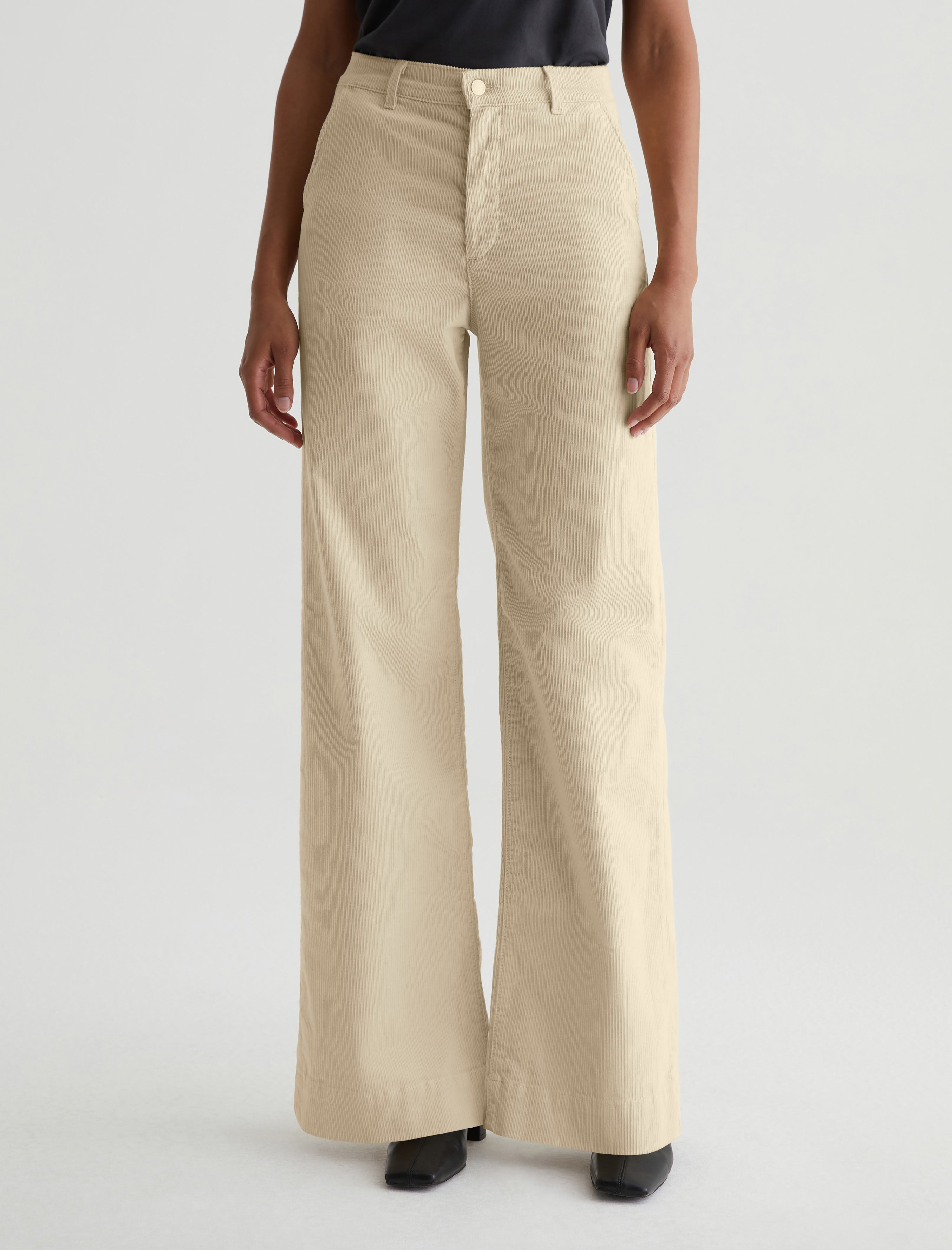 Tailored Deven Opal Stone Corduroy High-Rise Ultra Wide Leg Women Bottom Photo 2