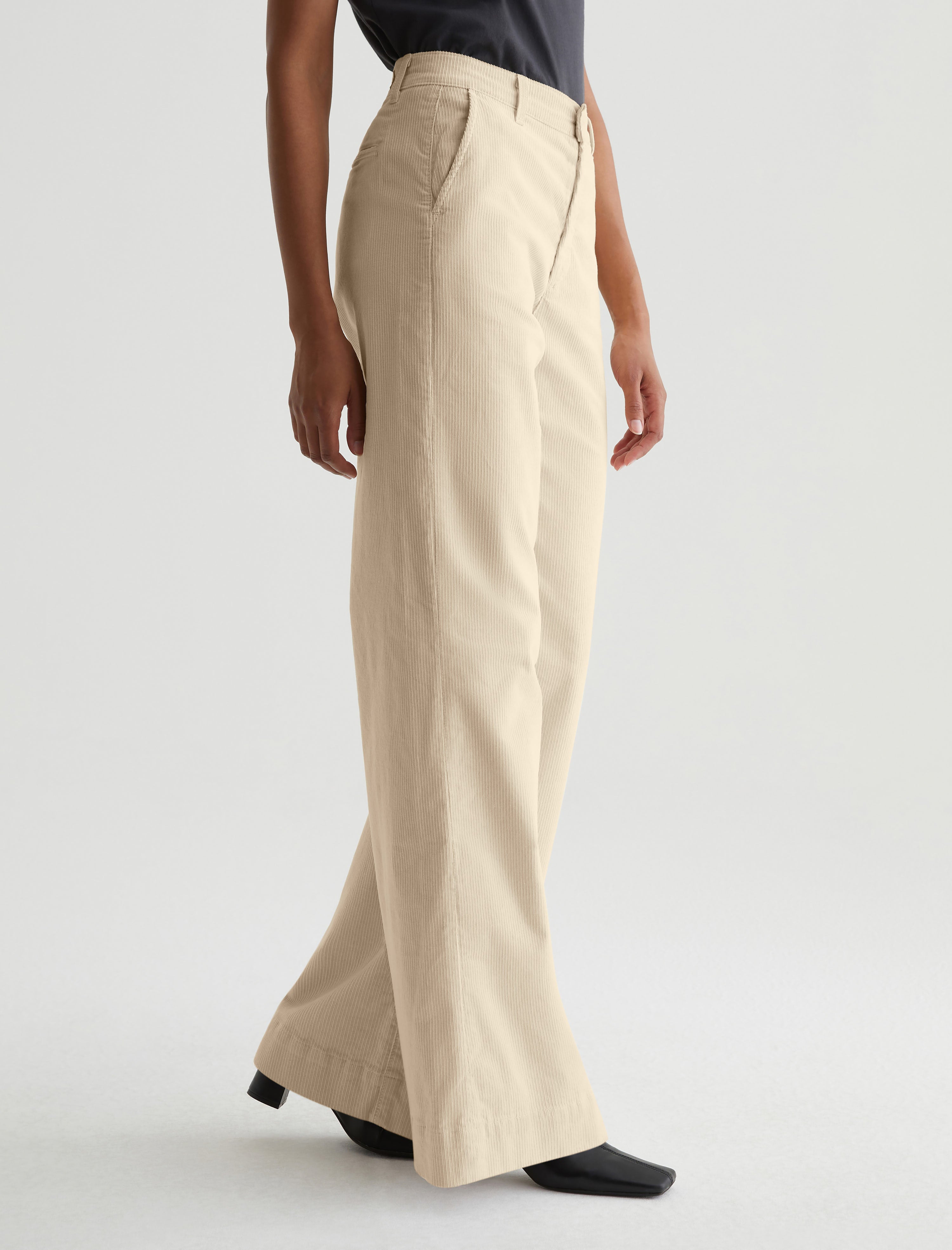 Tailored Deven Opal Stone Corduroy High-Rise Ultra Wide Leg Women Bottom Photo 4