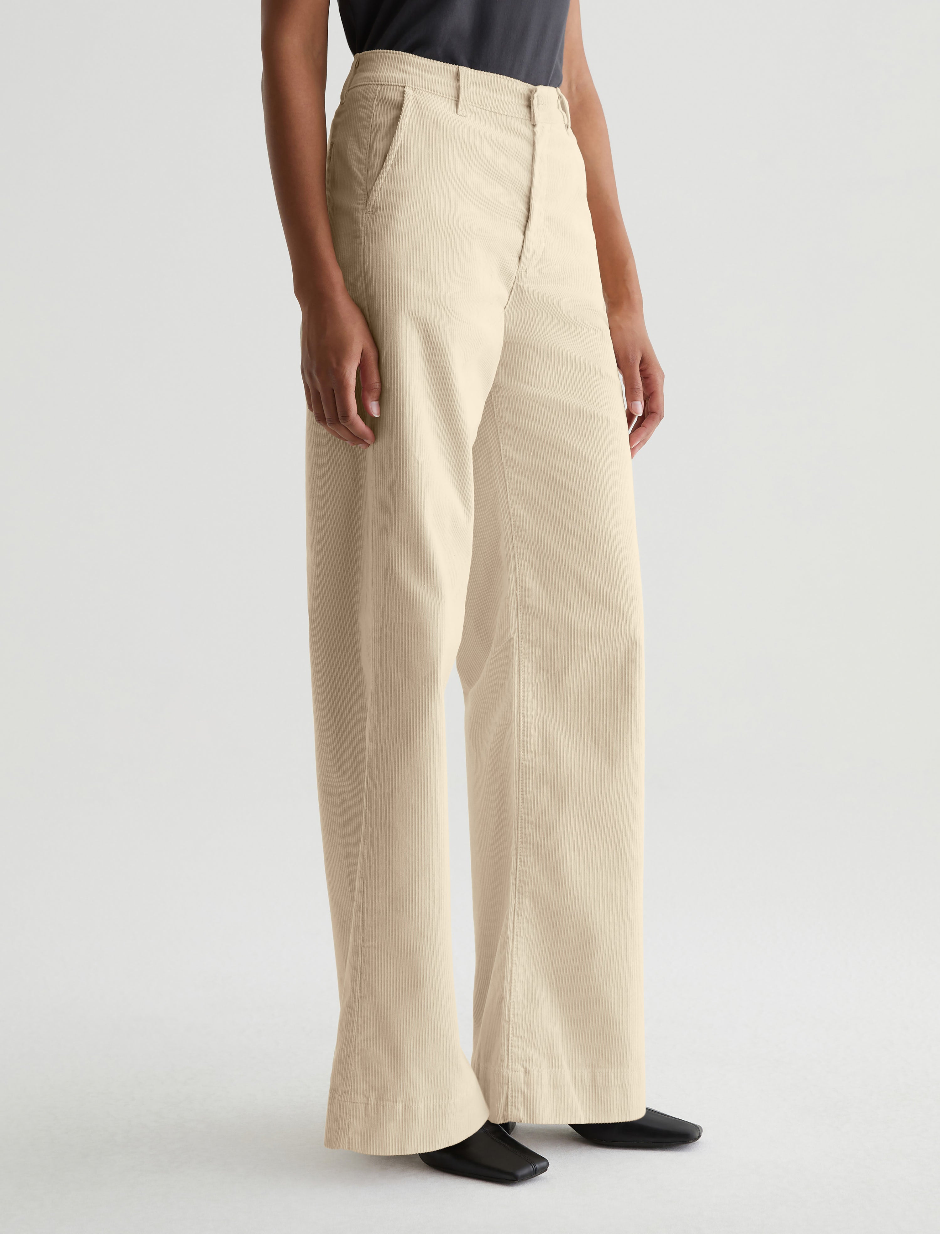 Tailored Deven Opal Stone Corduroy High-Rise Ultra Wide Leg Women Bottom Photo 7