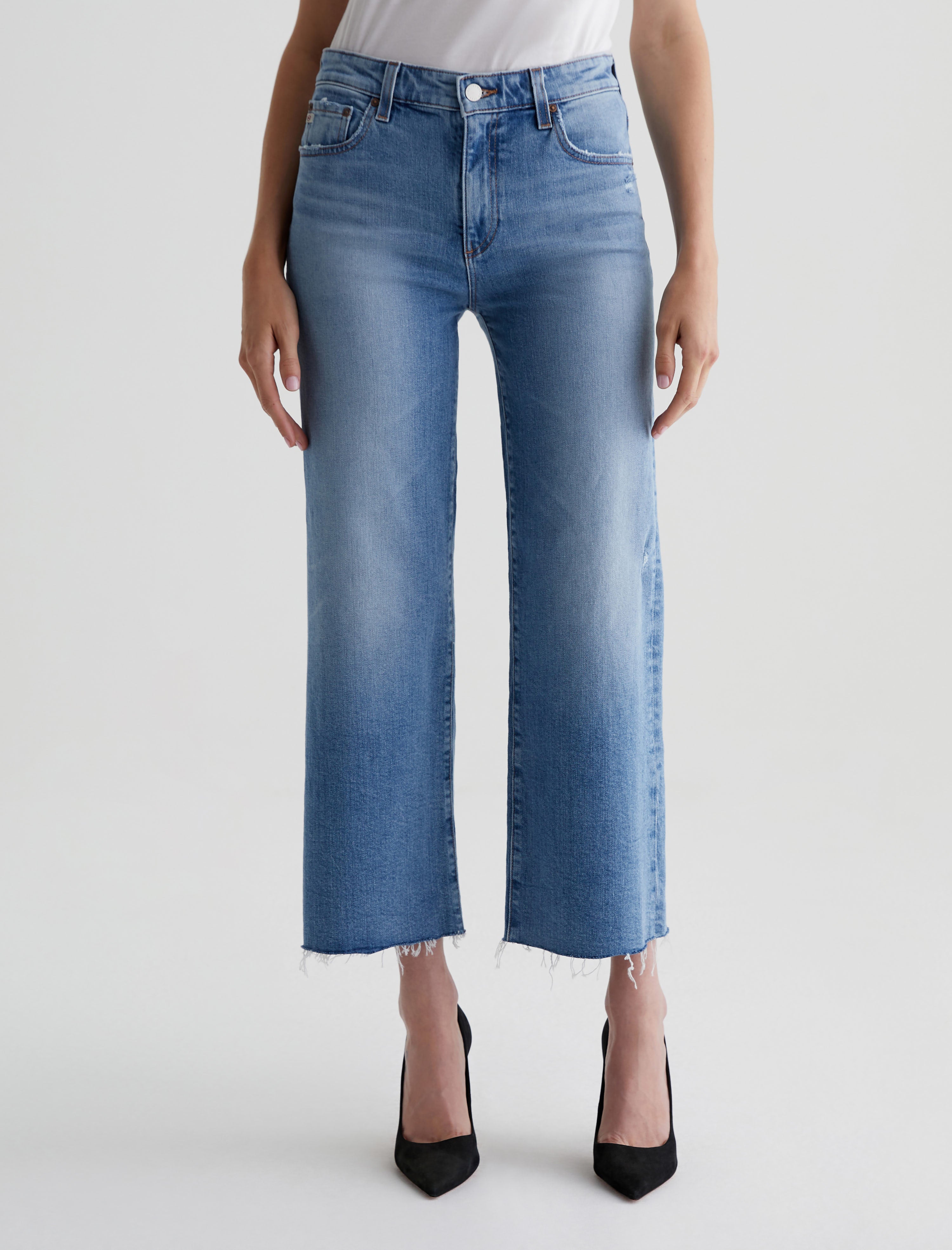 Saige Wide Leg Crop 18 Years Oslo AG-ed™ High-Rise Straight Leg Denim Women Bottom Photo 2