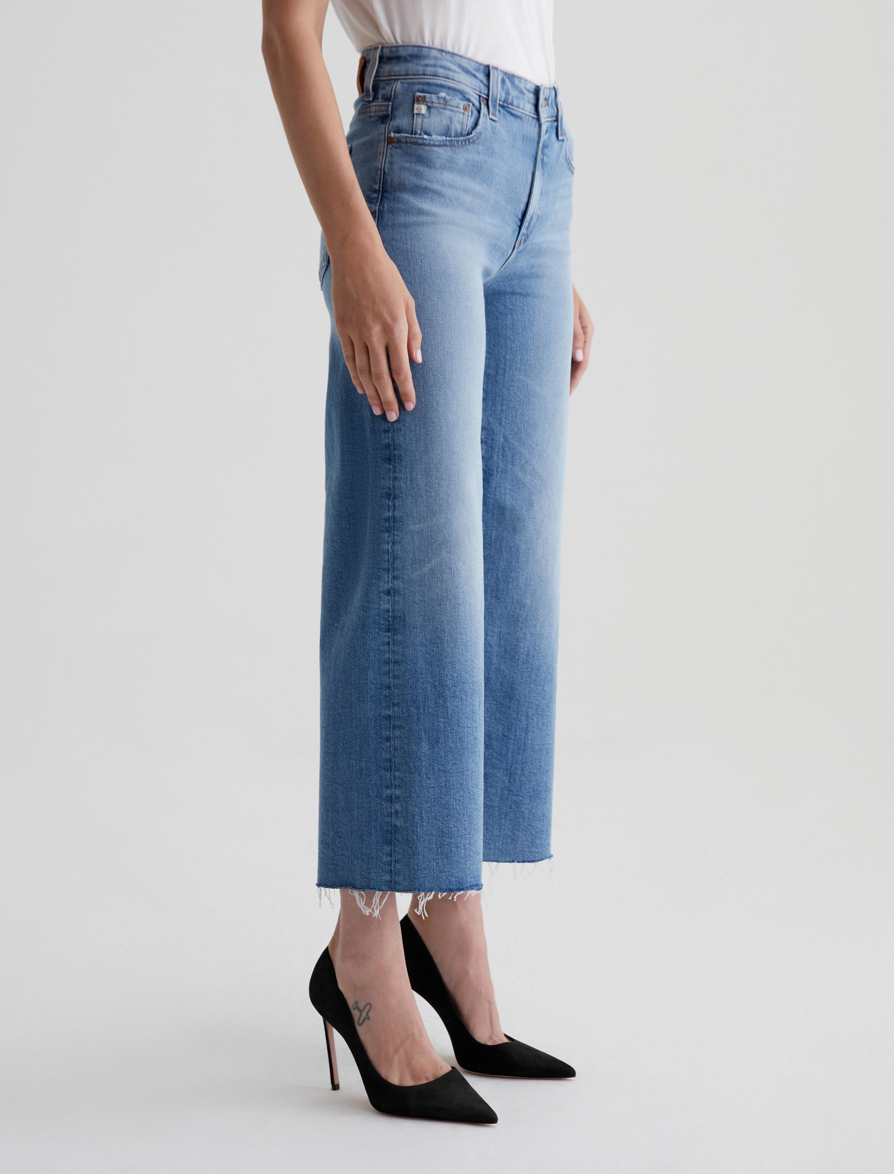 Saige Wide Leg Crop 18 Years Oslo AG-ed™ High-Rise Straight Leg Denim Women Bottom Photo 4