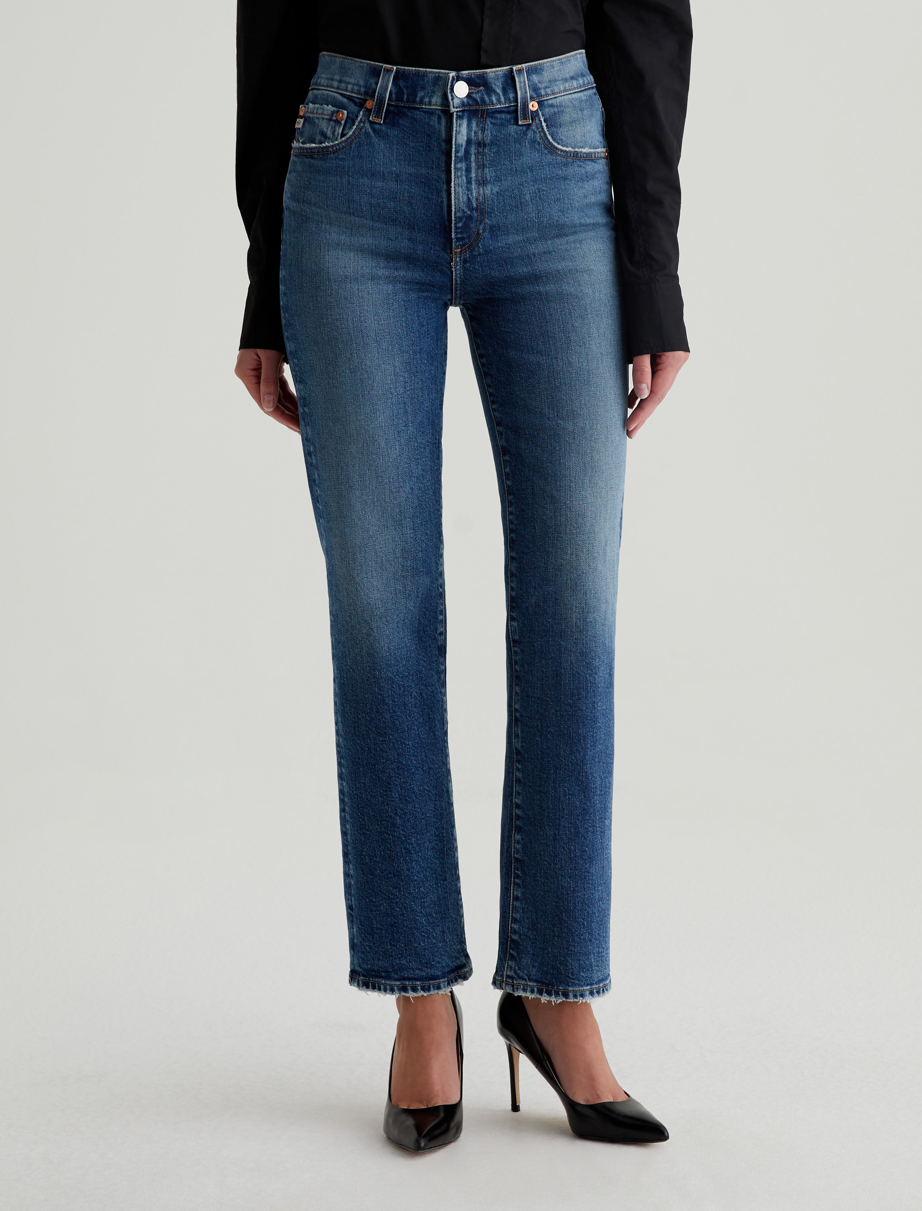 Brinley 15 Years Firenze AG-ed™ Mid-Rise Straight Denim Women Bottom Photo 2