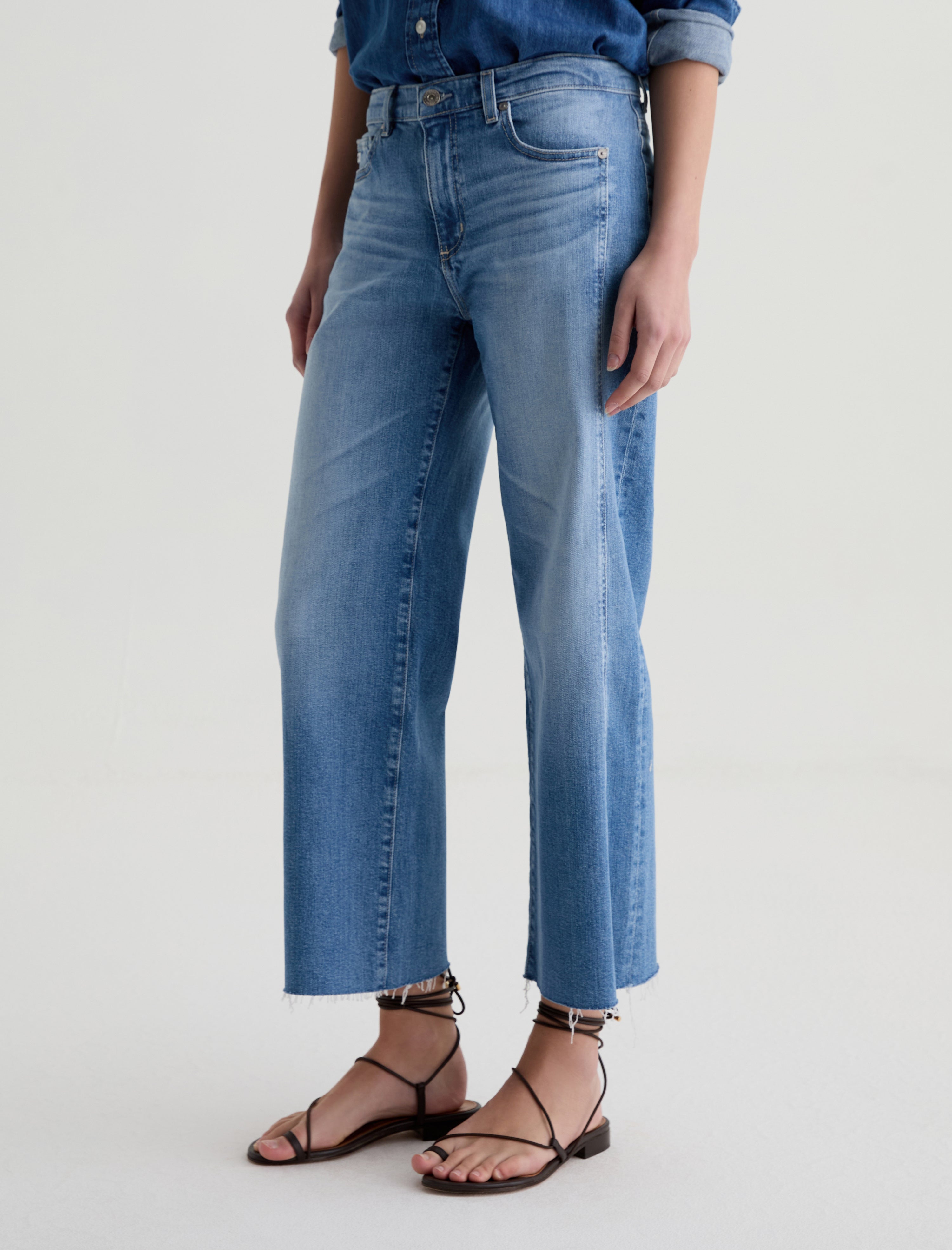 Saige Wide Leg Crop With Panel Rosarito Mid-Rise Paneled Fit Women Bottom Photo 4
