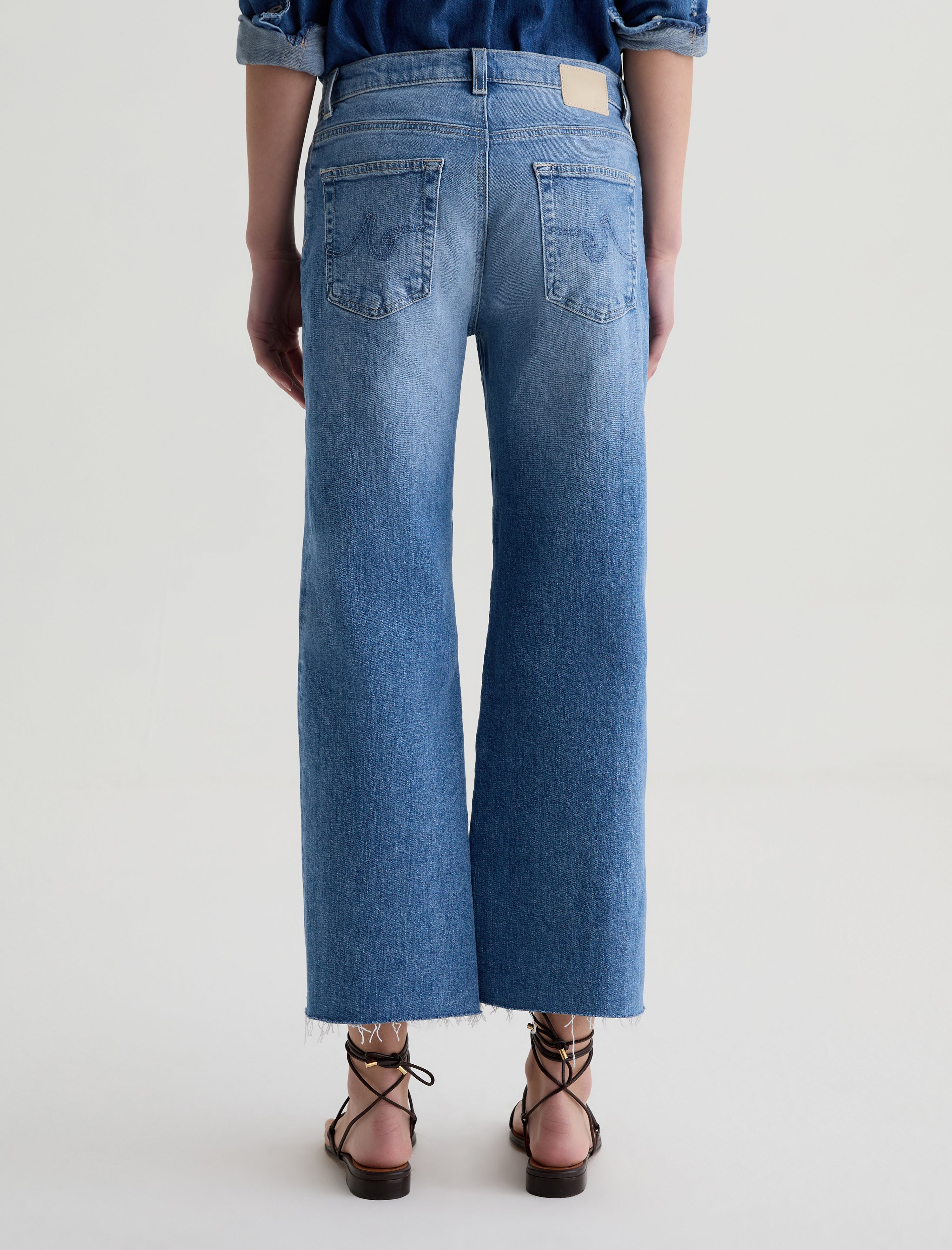 Saige Wide Leg Crop With Panel Rosarito Mid-Rise Paneled Fit Women Bottom Photo 7