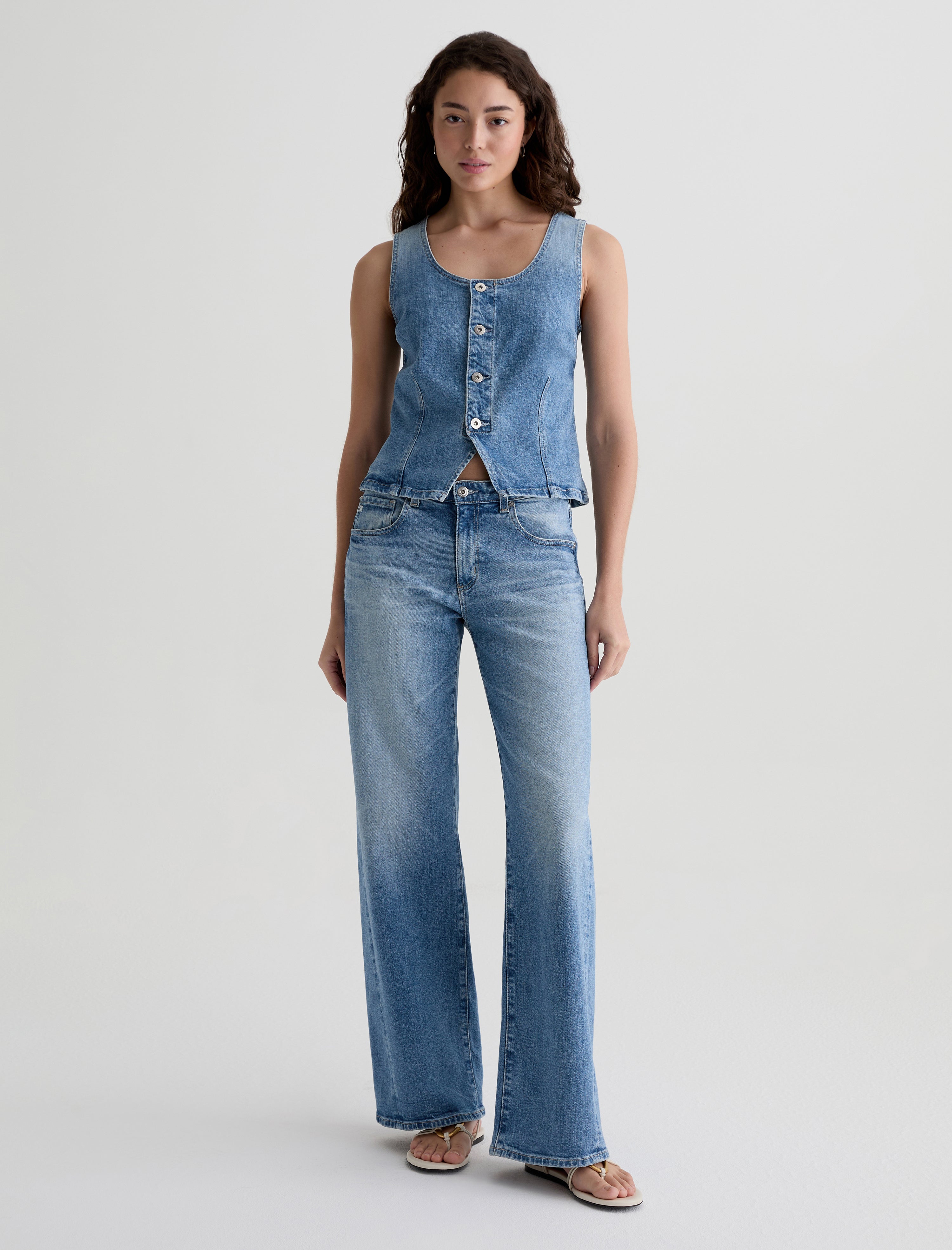 Teagan Helios Slim Denim Tank Women Top Photo 4