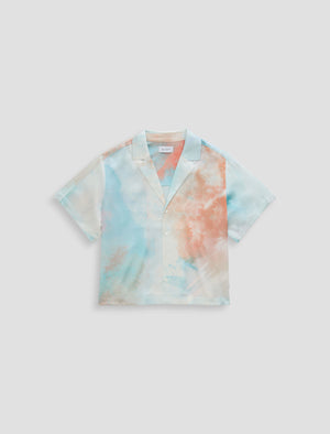 Long Beach Sunset Sips Camp Shirt Women Top Photo 9