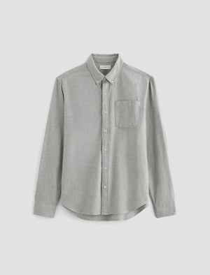 Aiden Dress Shirt Heather Grey Classic Fit Long Sleeve Button Down Men Top Photo 9