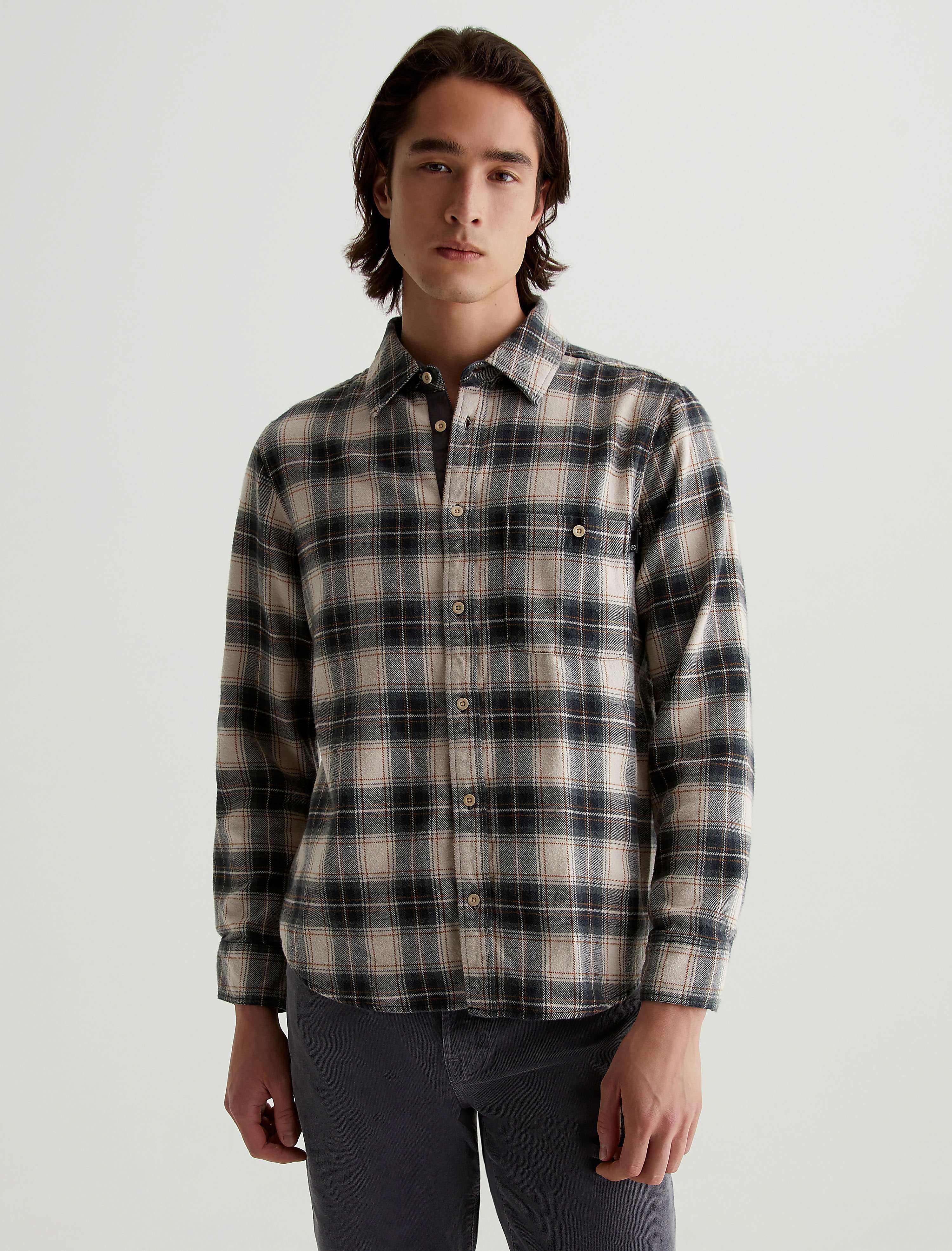 ⭐︎ARGUE  デニムシャツ⭐︎ Mens Aiden Classic Shirt Bleak at AG Jeans Official Store
