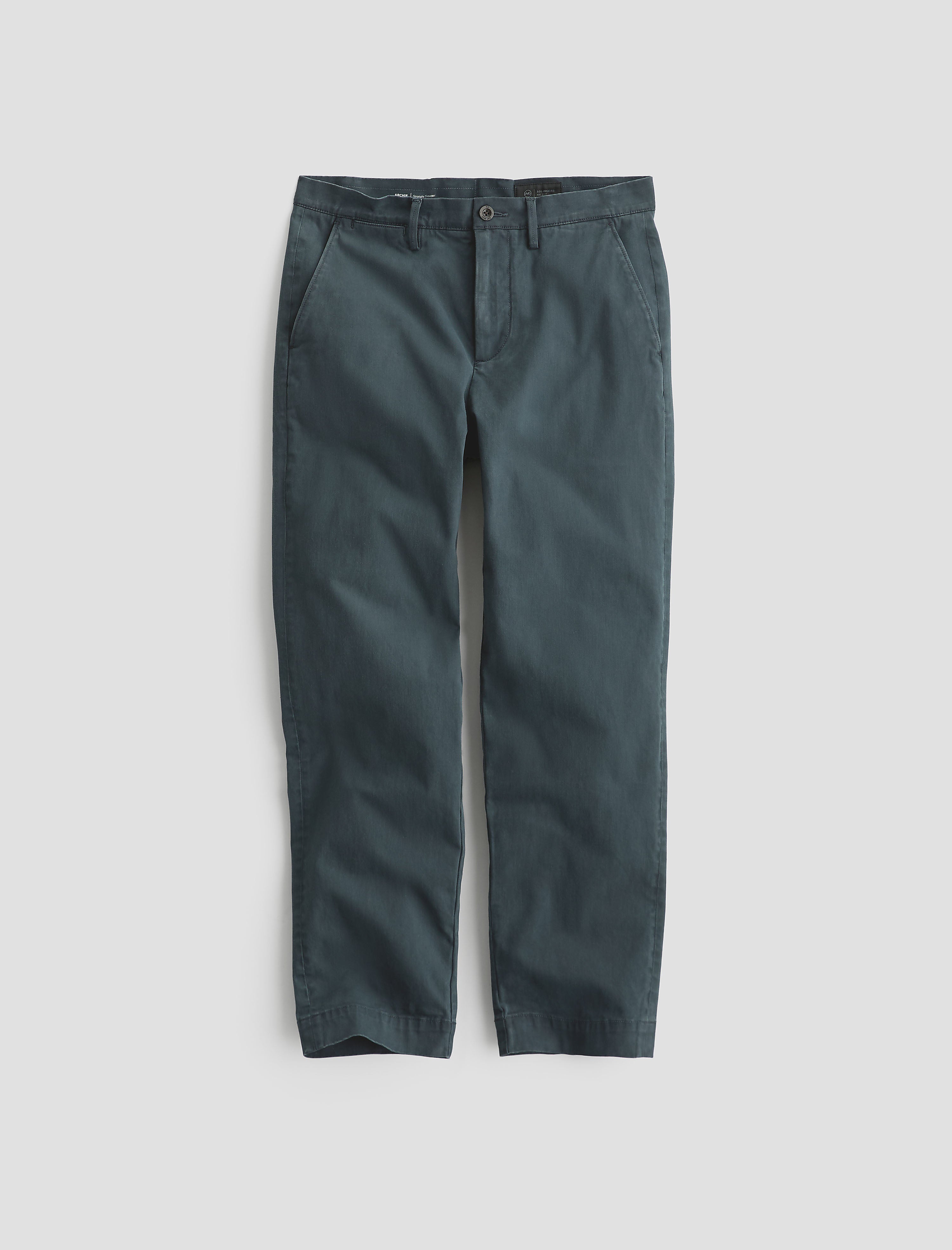 Archie Sulfur Grey Steel Straight Trouser Men Bottom Photo 9