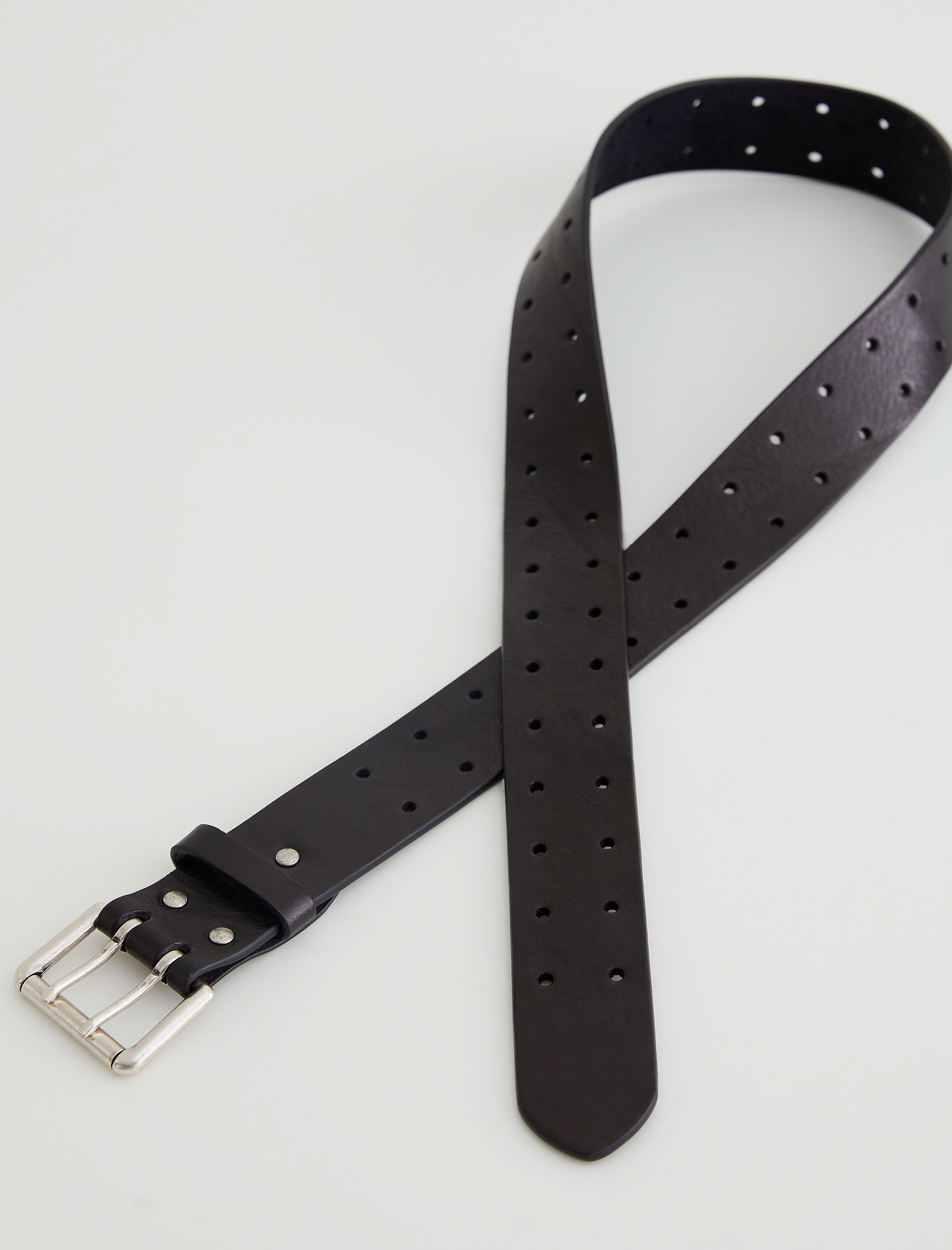 Bardon Black/Nickel Men'S Double Prong Belt Men  Photo 1