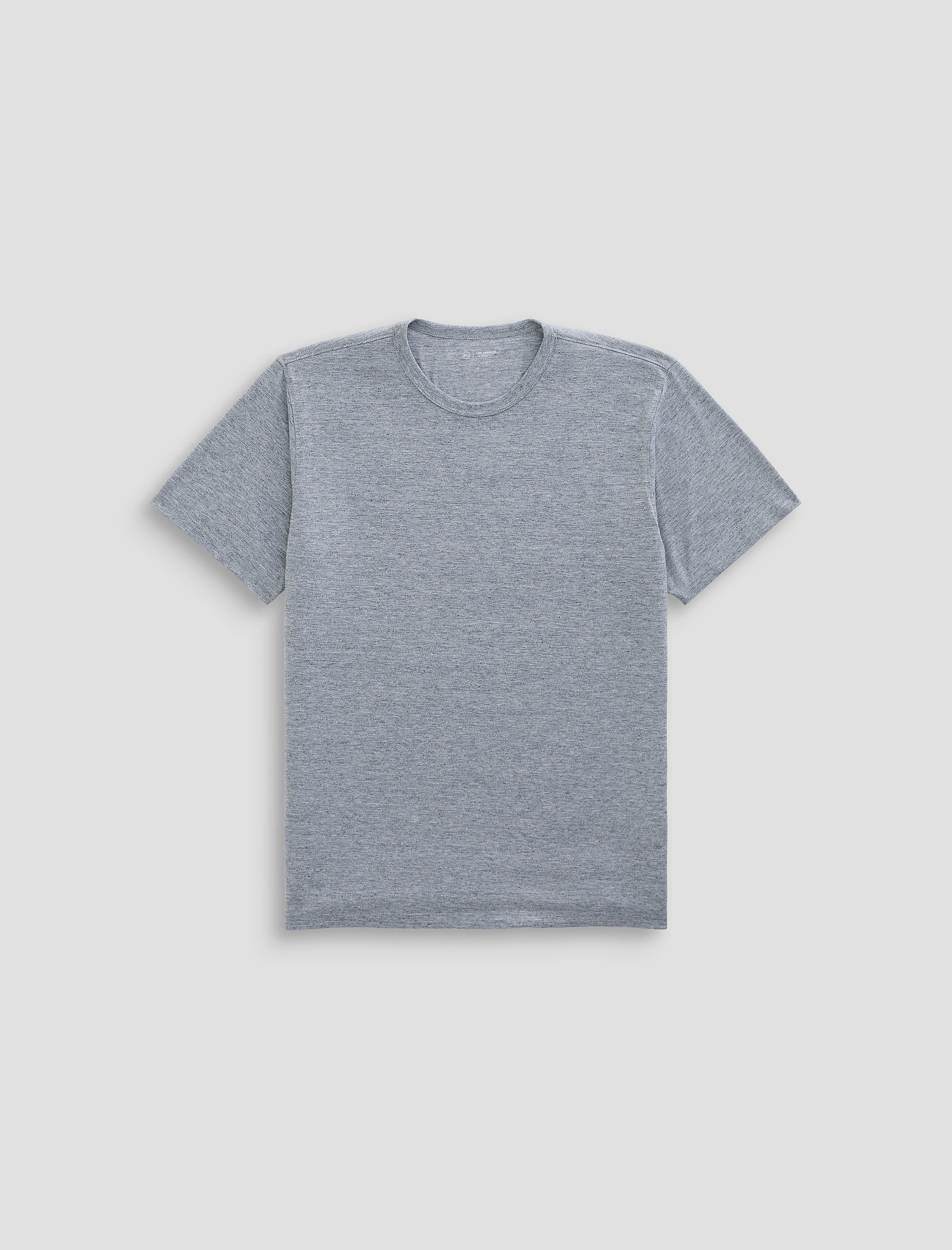 Bryce Crew Heather Grey Classic Fit Short Sleeve Crew Neck T-Shirt Men Top Photo 9