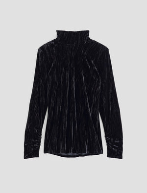 Candice Super Black Open Back Turtleneck Women Top Photo 9