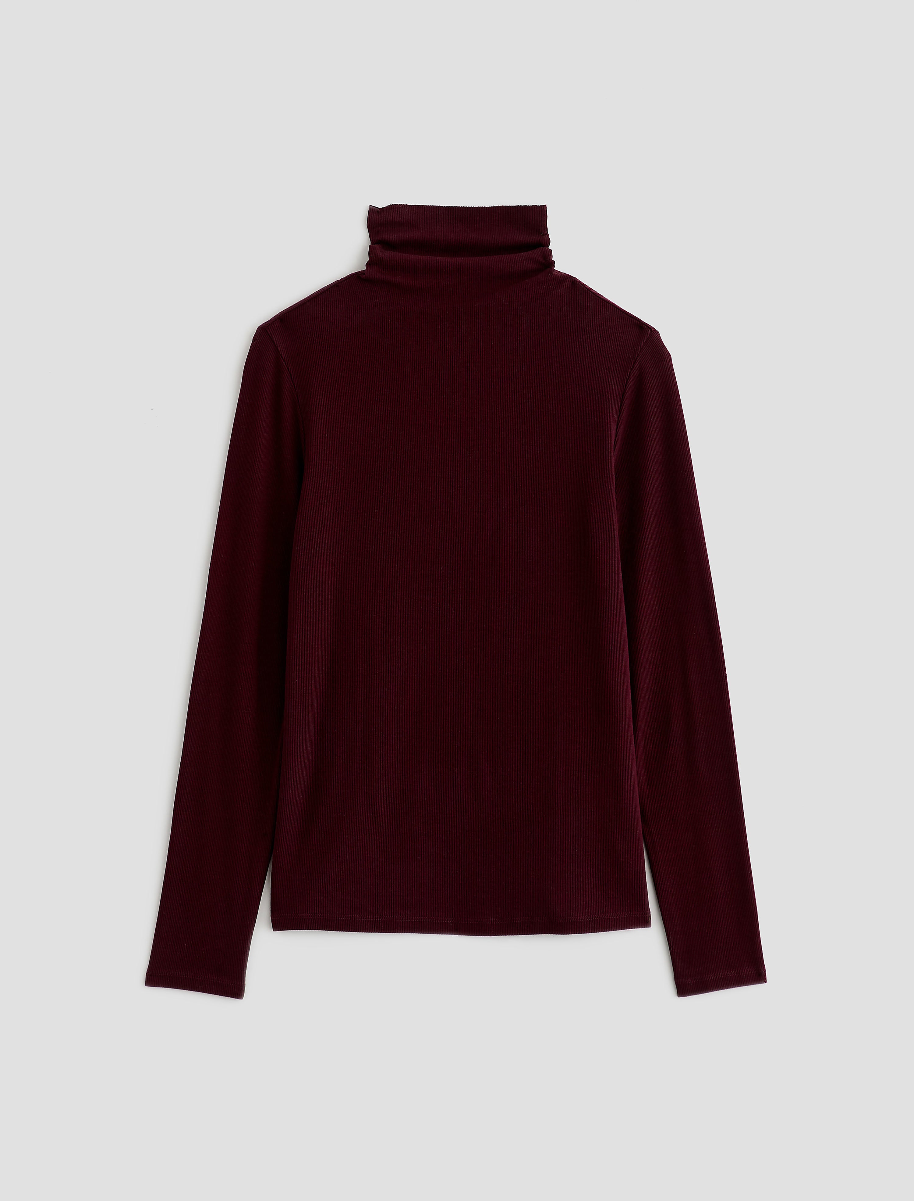 Chels Turtleneck Winery Slim Fit Long Sleeve Rib Turtleneck Women Top Photo 9