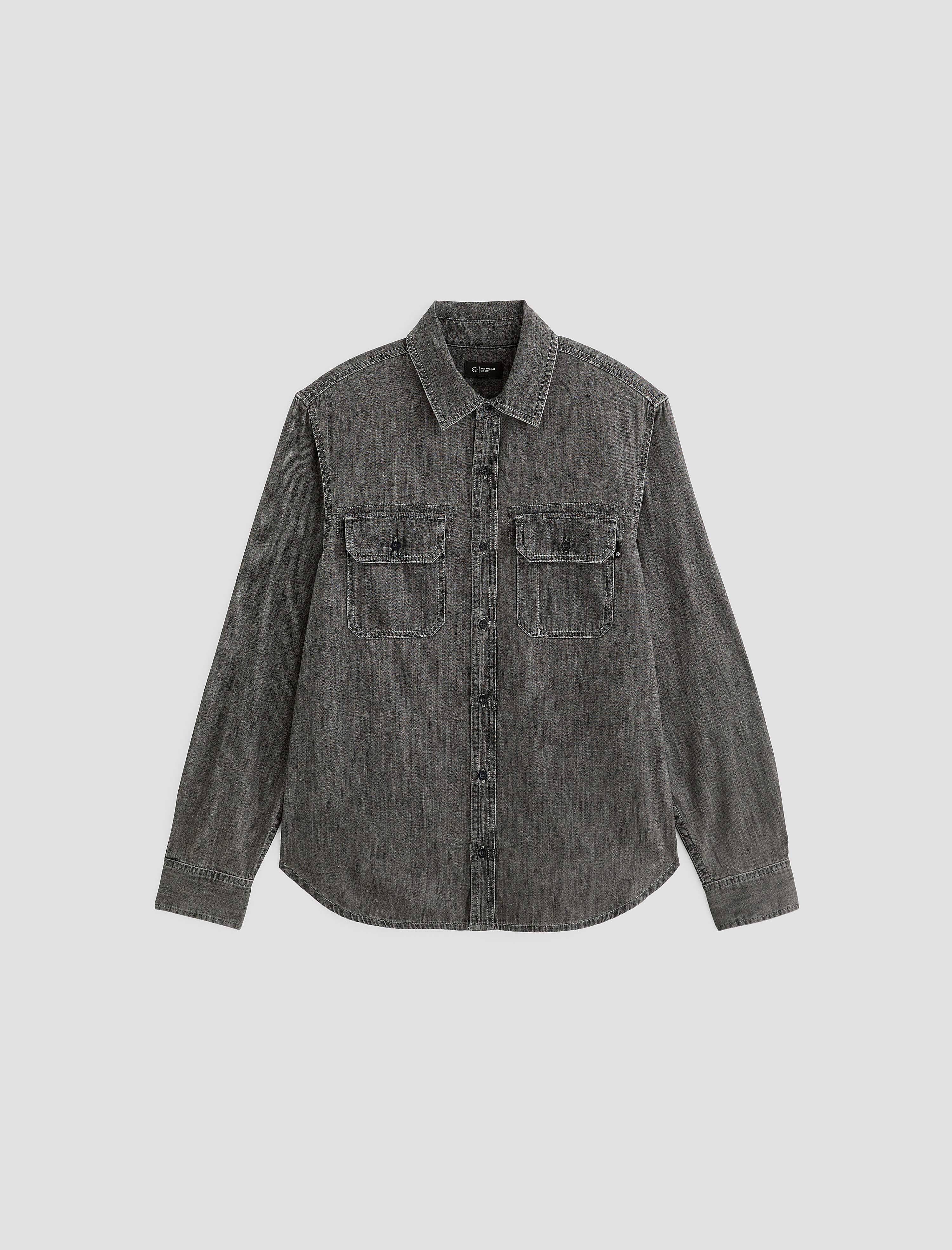 Men Curtis Corduroy Work Shirt Sulfur Urban Green at AG Jeans
