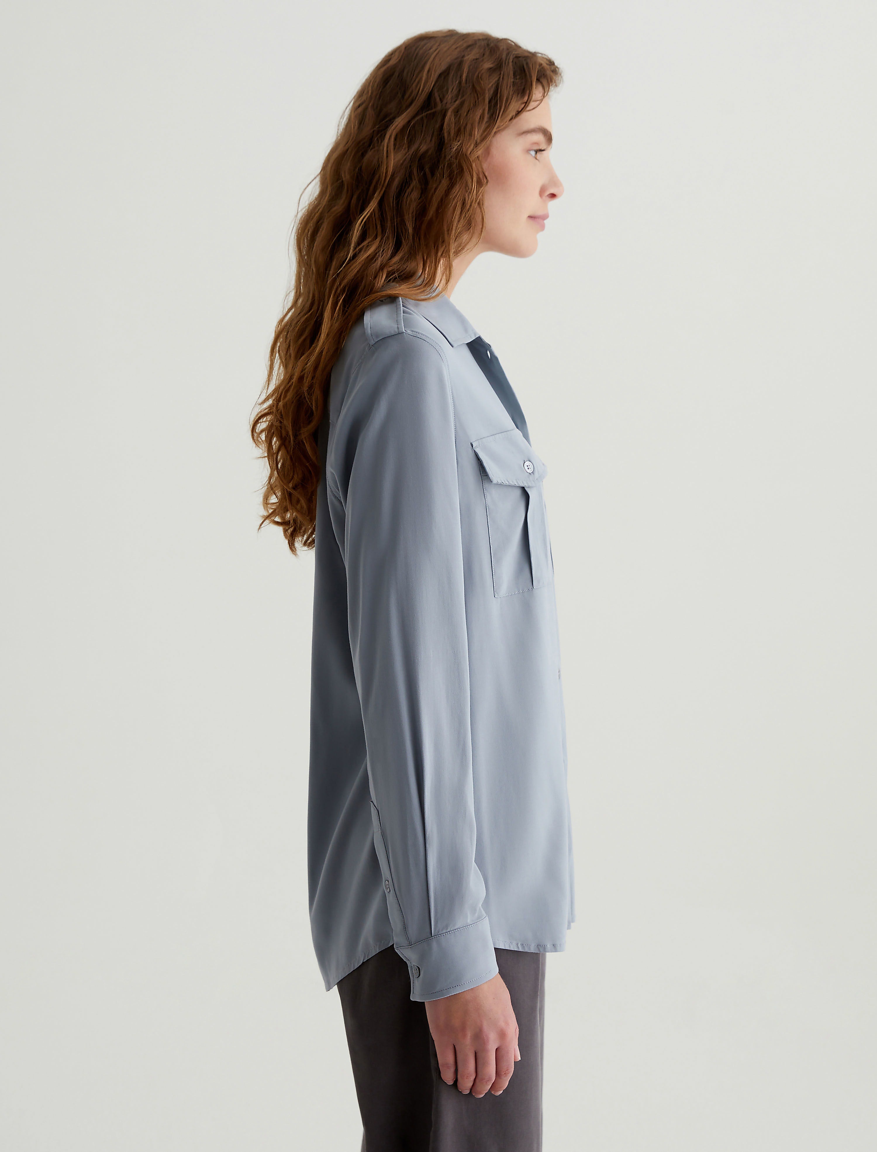 Women Addison Shirt Stripe Mix Khaki Multi at AG Jeans