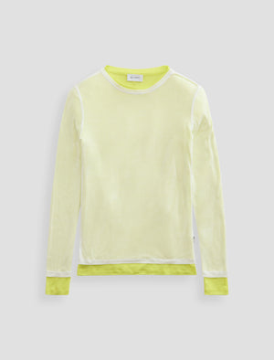 Eleni Powder/Chartreuse Layered Long-Long Sleeve Top Women Top Photo 9