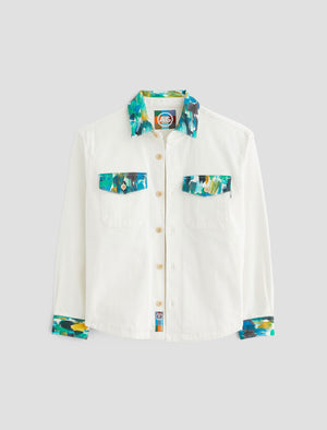 Elias Agrippa Blue Multi+Agrippa Mix Oversized Fit Shirt Jacket Men Top Photo 9