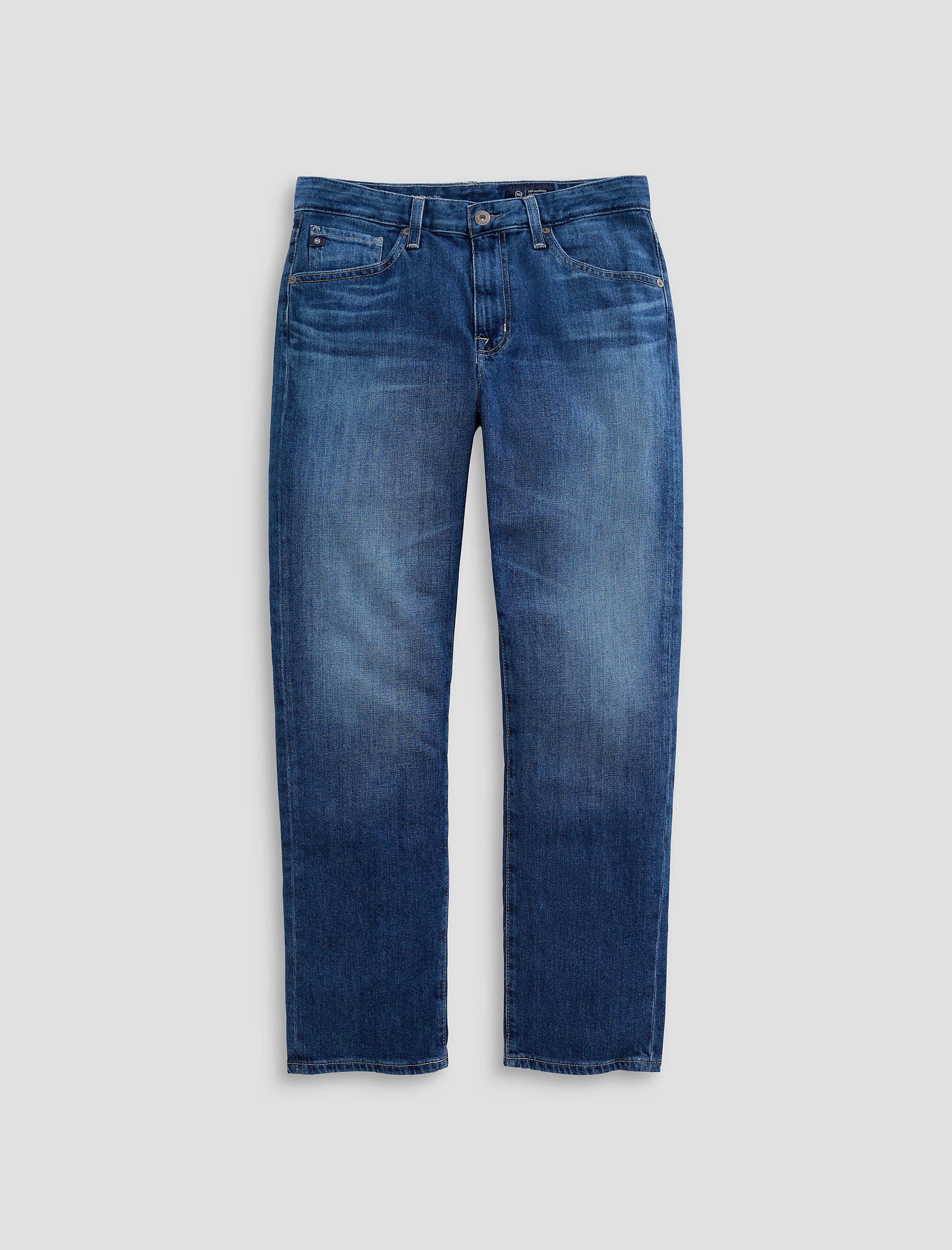 【GRAVER】24FW★ Wide White Washing Denim Pants Waxed Denim Pants in White – SVRN