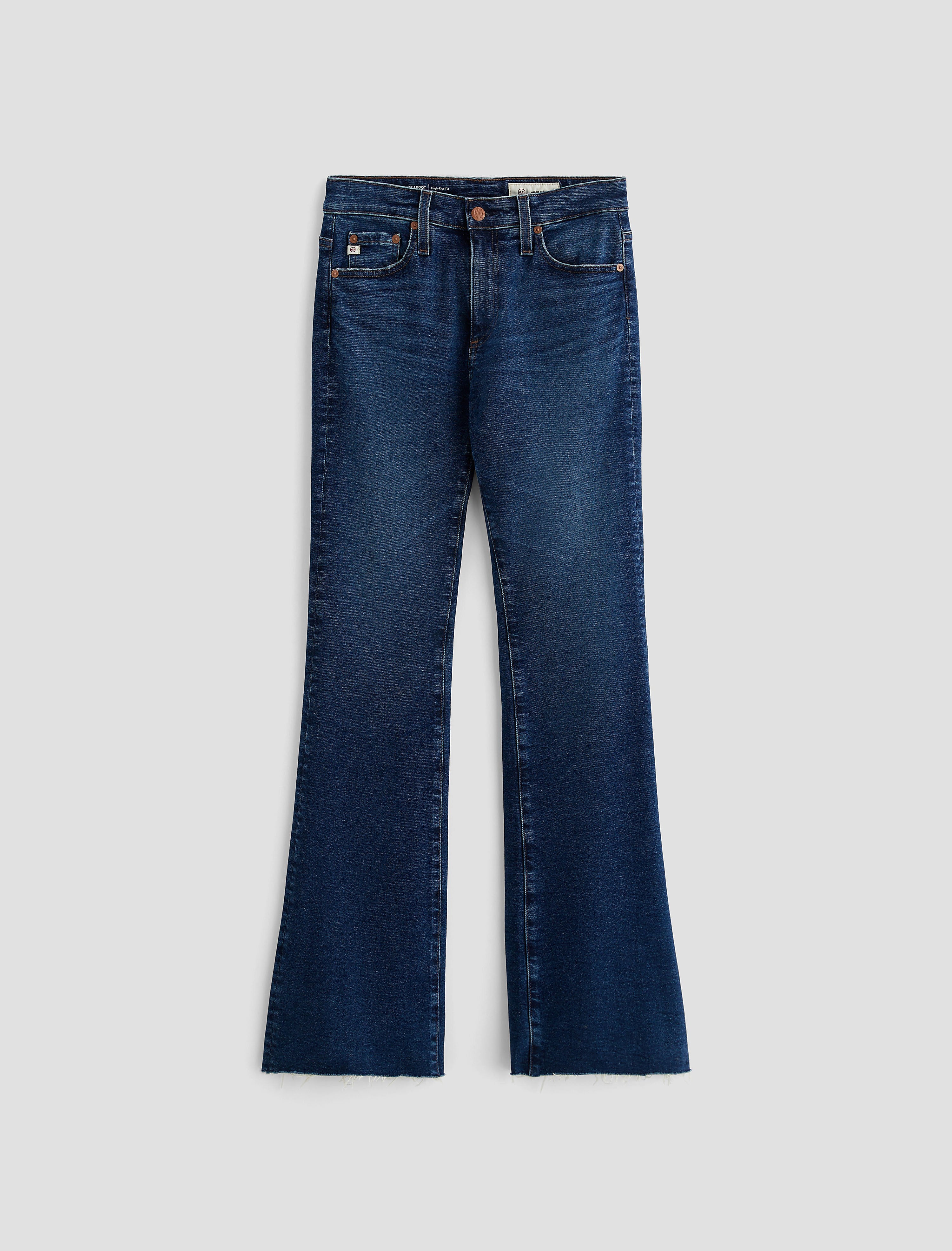 【mnem】Ariel Fringe Bootcut Denim Fringe Hem Bootcut Jeans In Medium Denim – Mermaid Cove