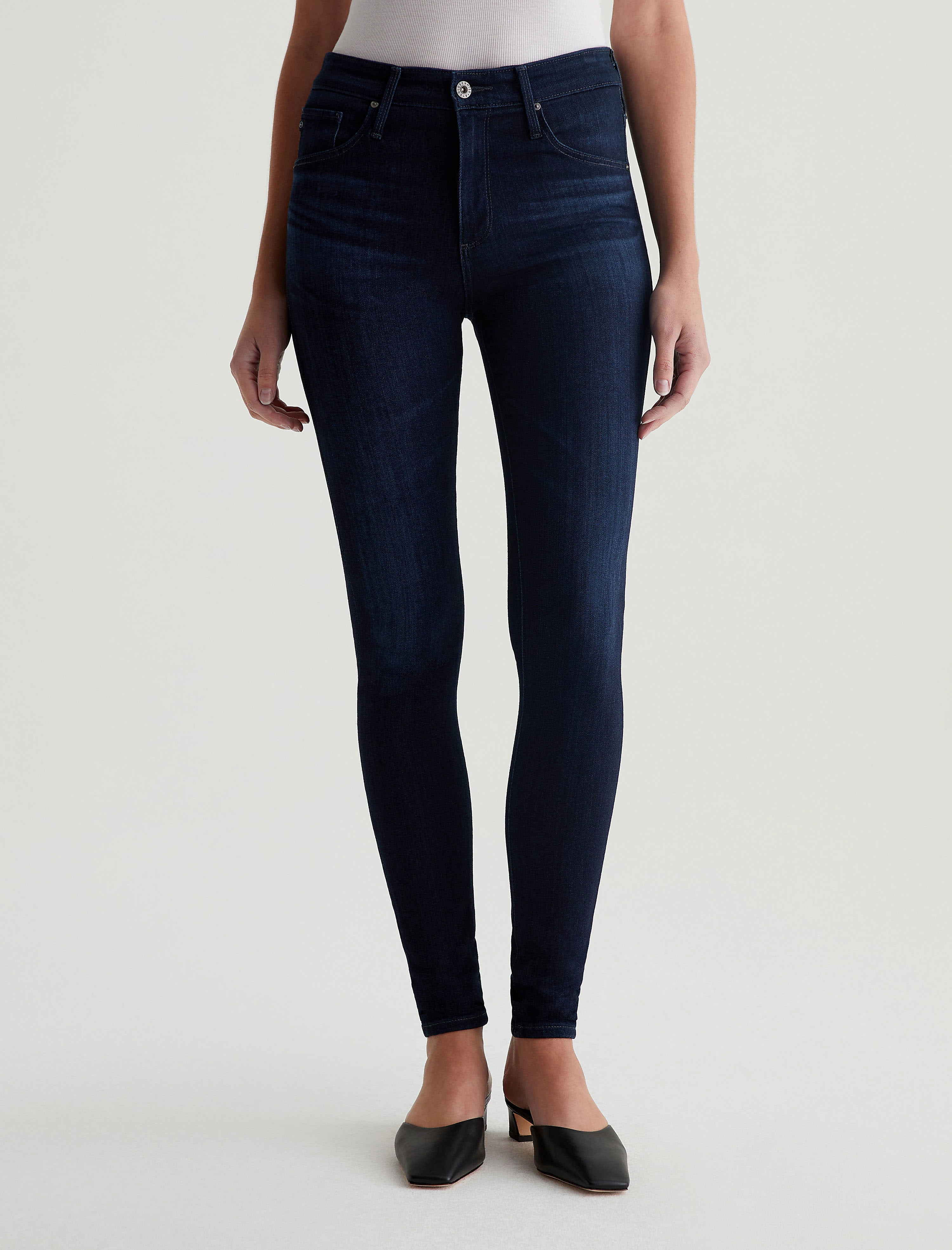 ★ ★ Women's High Rise Skinny Ankle Fit Mid Blue PAIGE Women's Hoxton High Rise Ultra Skinny Fit Ankle Jean