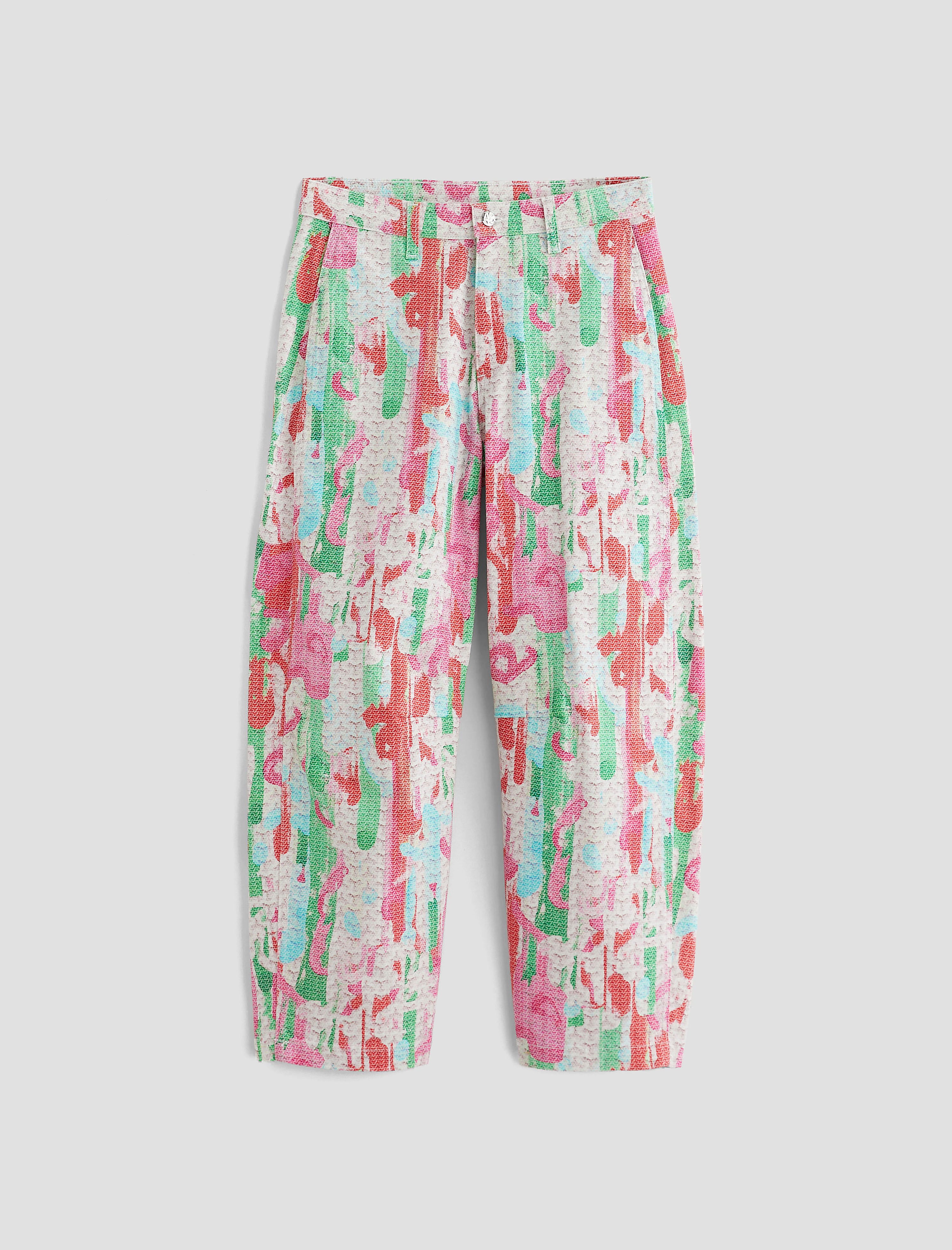 Fiona Brush Playing Pink High-Rise Barrel Women Bottom Photo 9