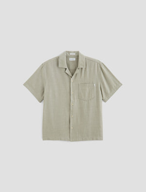 Foster Short Sleeve Shirt Dried Bay Leaf Relaxed Fit Camp Shirt Men Top Photo 9