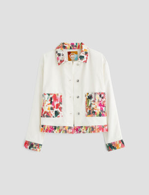 Genni Venus Red Multi+Venus Mix Red Cropped Utility Jacket Women Top Photo 9