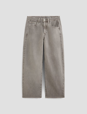 Hattie Crop Sulfur Pebble Grey High-Rise Barrel Women Bottom Photo 9