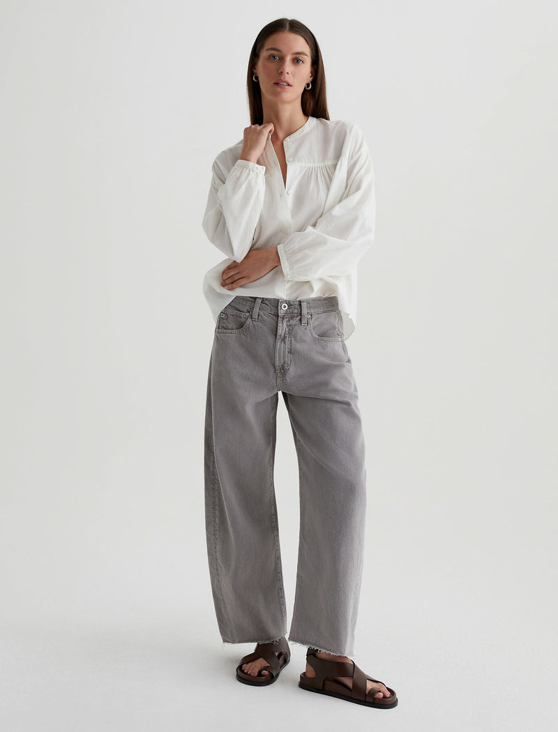 AG Jeans Hattie Crop Jean in Sulfur Light Taupe