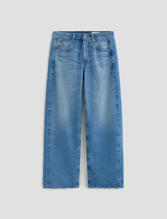【Raucohouse】Alfred line flare denim pants High-Waisted Super Wide Leg Jean