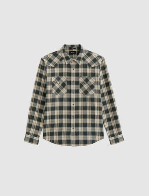 Huston Western Shirt Charcoal Grey Multi Classic Fit Men Top Photo 9