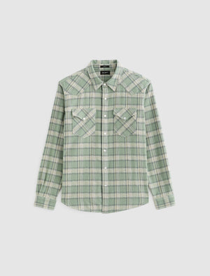 Huston Western Shirt Green Multi Classic Fit Men Top Photo 9