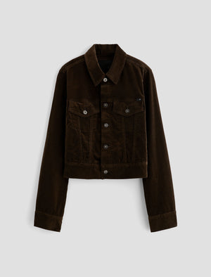 Isa Jacket Rich Umber Cropped Trucker Jacket Women Top Photo 9