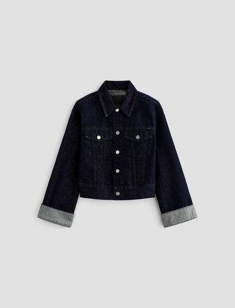 Women's Everglade Chambray Cropped Jacket | White Chambray