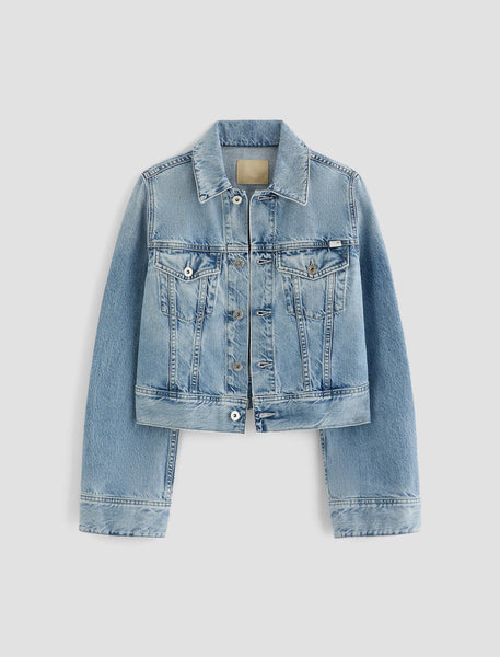 ジャケット TAGLIATORE Women Outer DHARMAN60002I1297 BLUE isa-jacket-cropped-trucker-