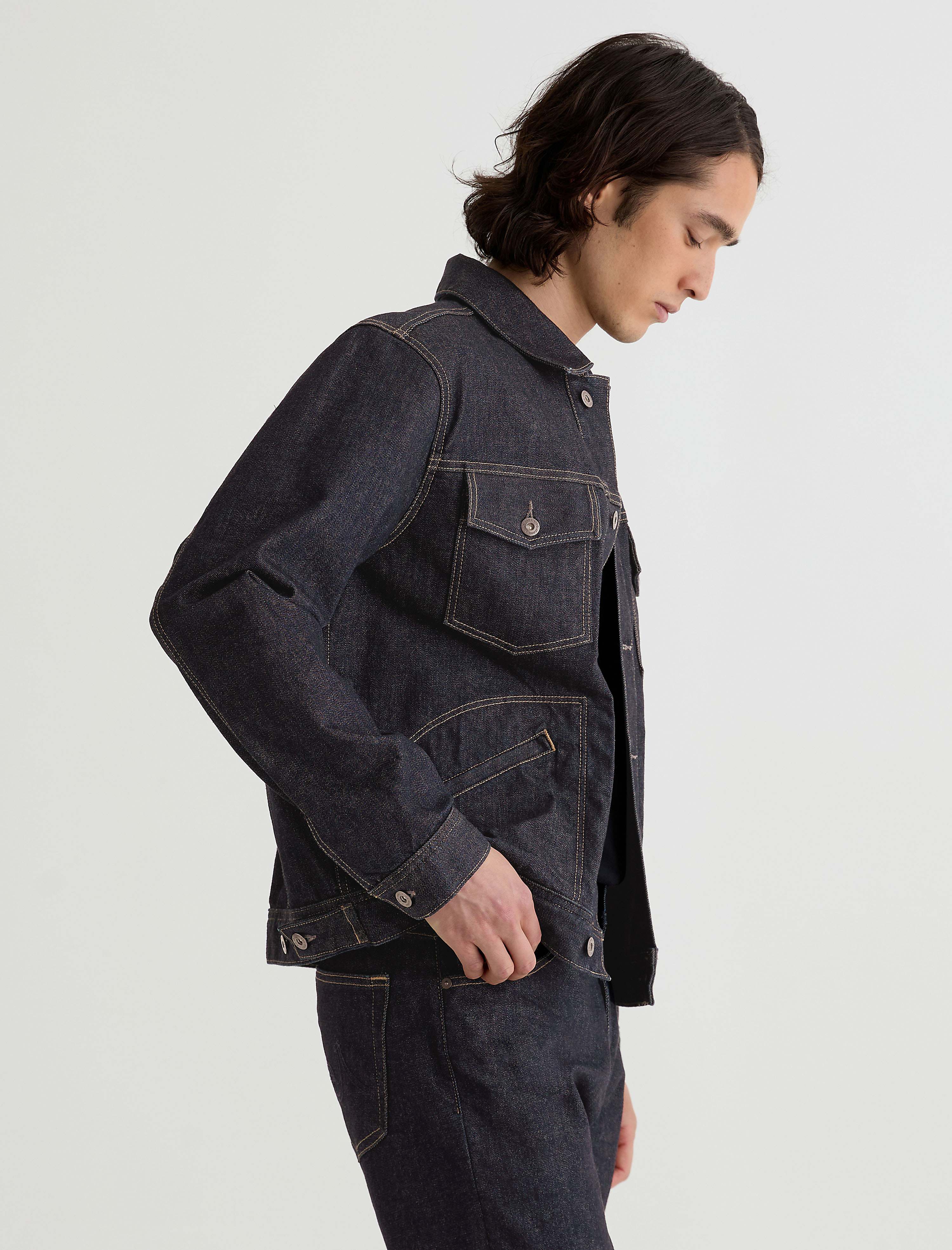 ジャケット・アウター DENIM HEADS 507 BLACK DENIM fade 48 Mens Sid Jacket 360° 2 Years Hazard
