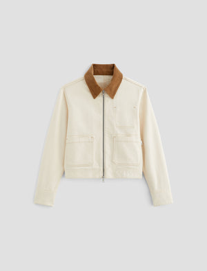 Jo White Oat/Sandstone Mist Utility Jacket Women Top Photo 9