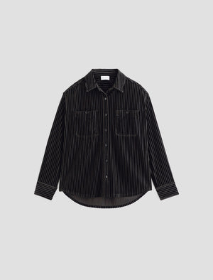 Leny Super Black Relaxed Shirt Women Top Photo 9