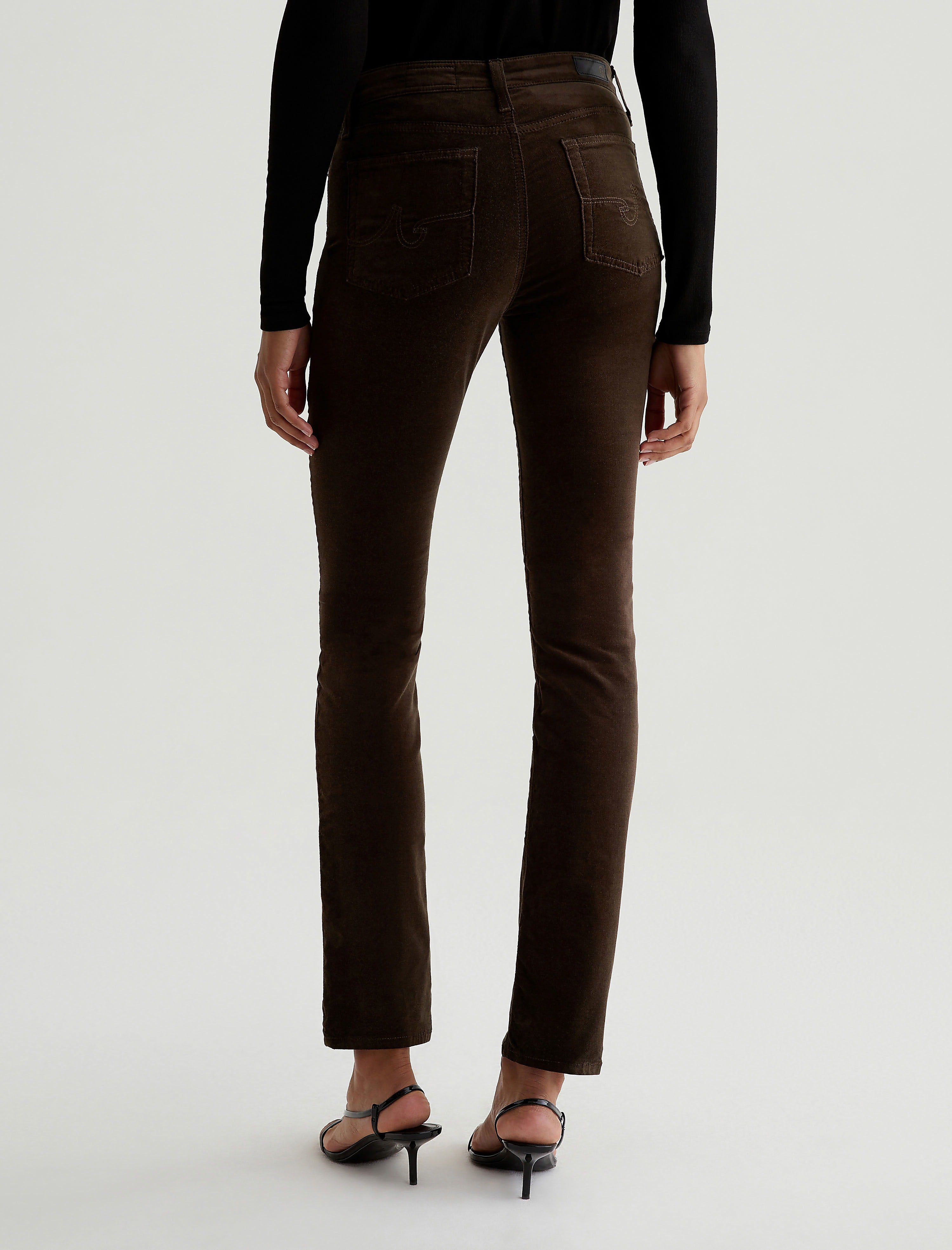 【I AM MARI】Eve Semi Bootcut Banding Cotton Pants Women Mari Extended Super Black/White at AG Jeans Official Store