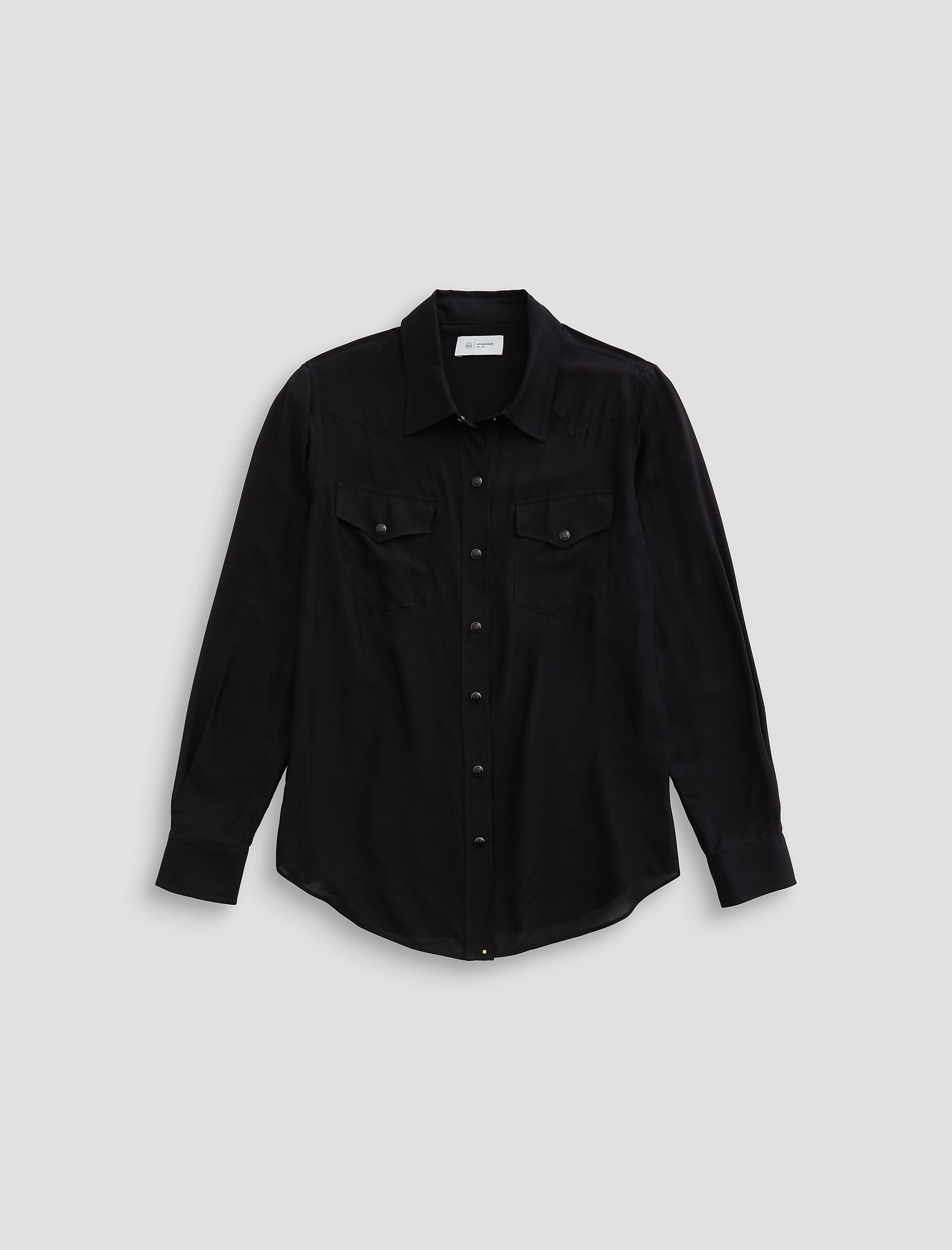 Women Melia Western Long Sleeve Shirt Super Black at AG Jeans