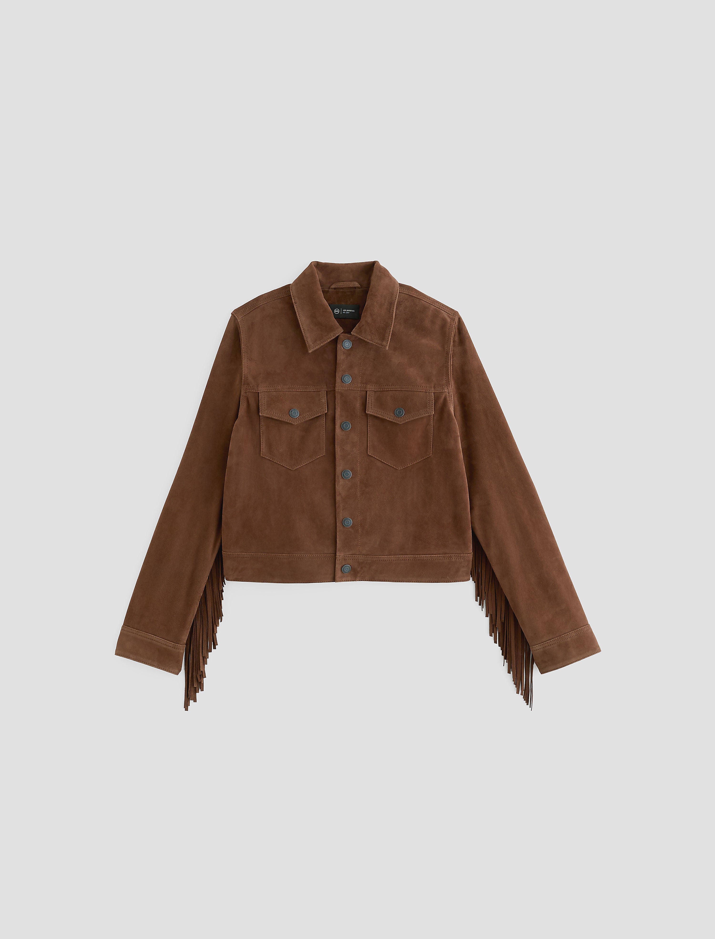 Molly Toffee Fringed Trucker Jacket Women Top Photo 9