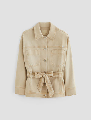 Nora Sulfur Pumice Belted Jacket Women Top Photo 9