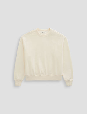 Nova Crew Ivory Dust Relaxed Fit Crew Neck Sweatshirt Women Top Photo 9