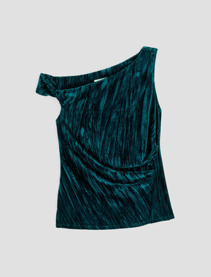 Rachel Deep Lagoon Cold Shoulder Top Women Top Photo 9