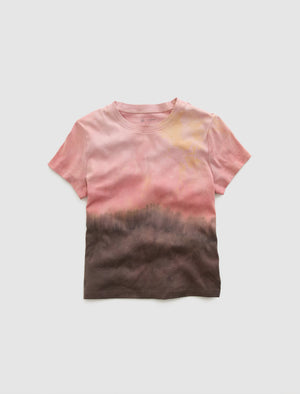 Sadie Crew Natural Dye Pink Multi Earth Day Collection 90'S Vintage Crop T Shirt Women Top Photo 9