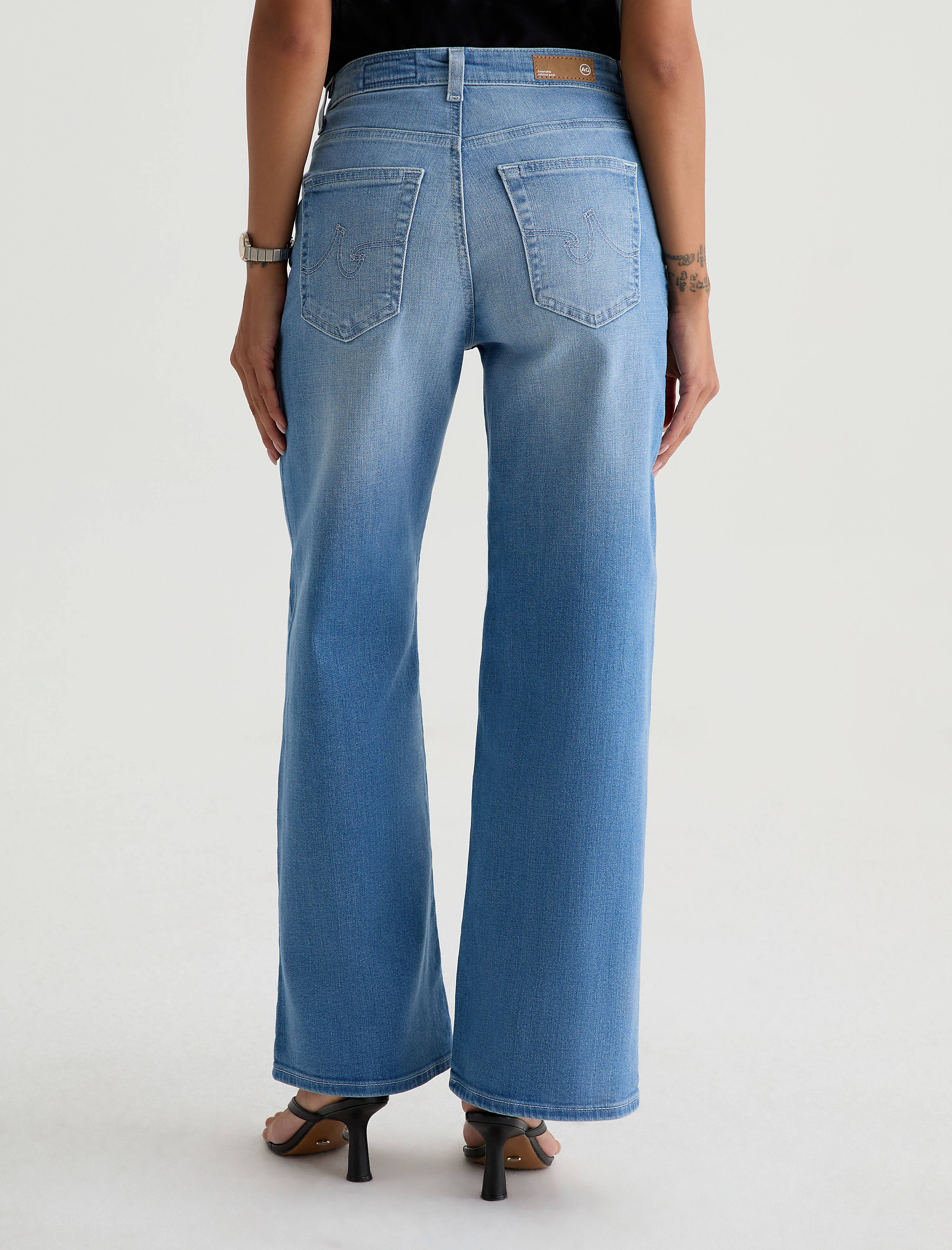Women Saige Wide Leg Crop Oceanic at AG Jeans Official Store